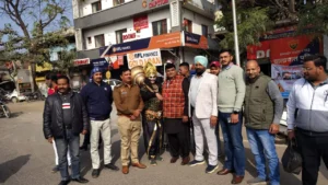 Yamraj on road spreading traffic awareness with team accp